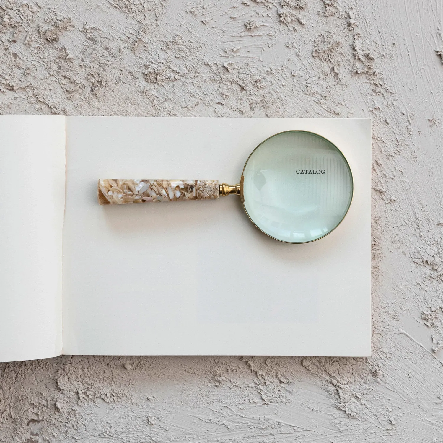 Mother of Pearl &amp; Resin Magnifying Glass