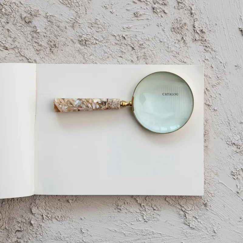 Mother of Pearl &amp; Resin Magnifying Glass