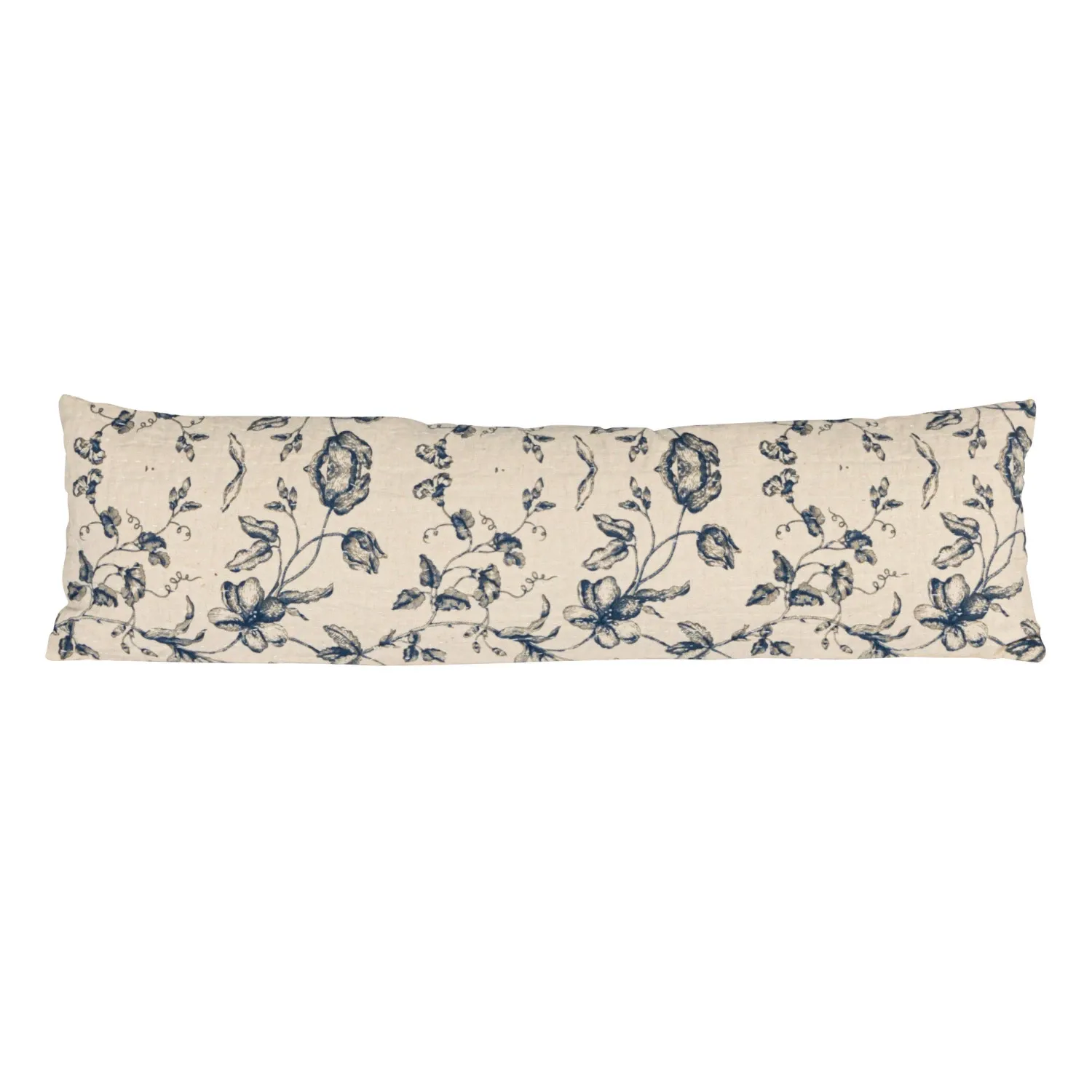 Cotton &amp; Linen Printed Lumbar Pillow