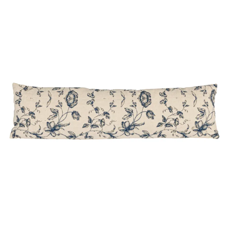 Cotton &amp; Linen Printed Lumbar Pillow