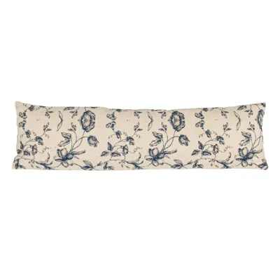 Cotton &amp; Linen Printed Lumbar Pillow