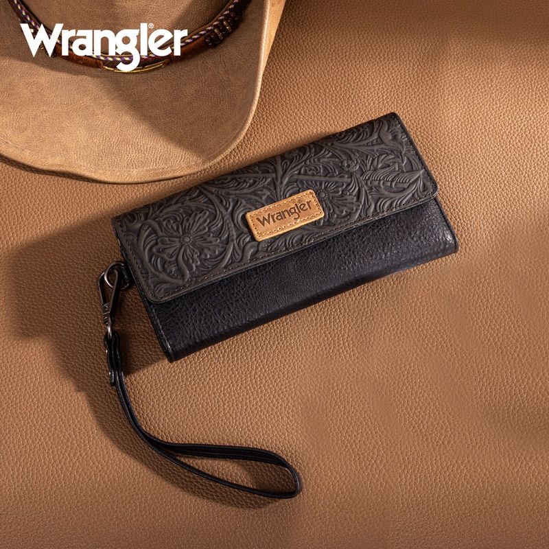 Wrangler Tooled Wallet-BK