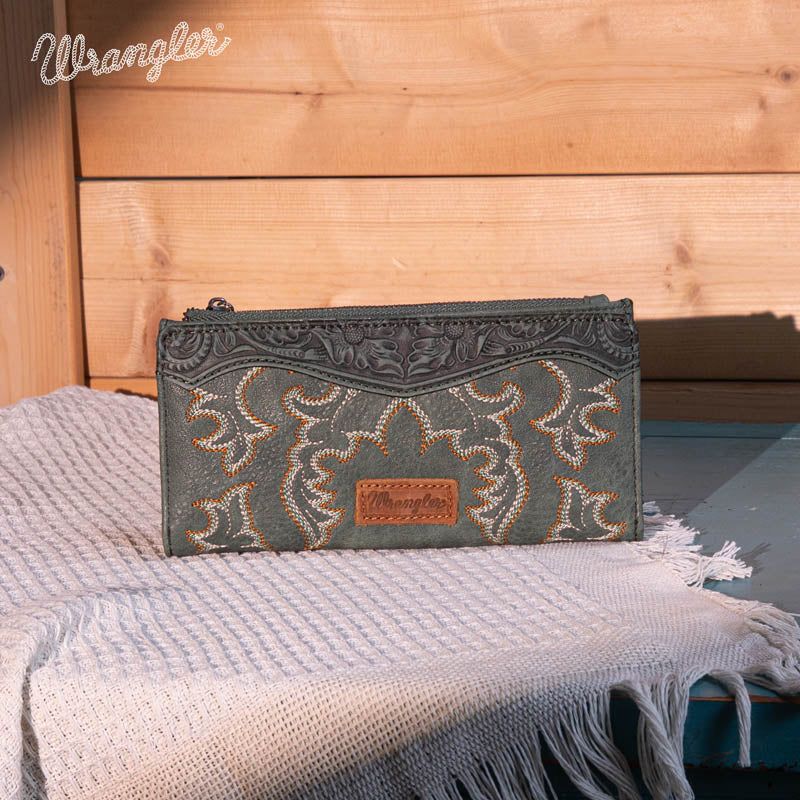 Wrangler Boot Stitch Wallet-Dark Turquoise