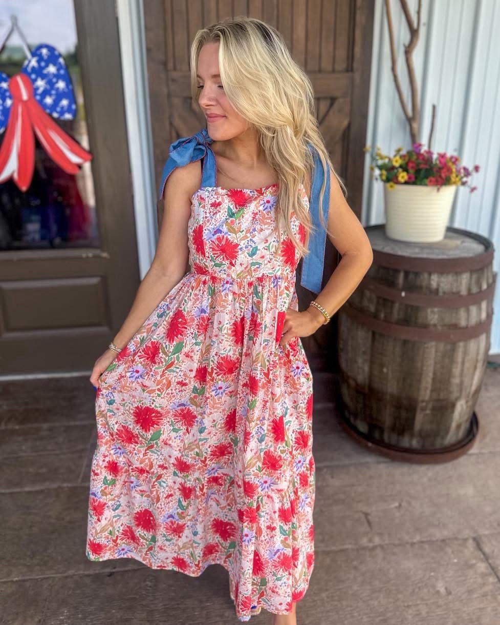Bowtied In Bloom Midi