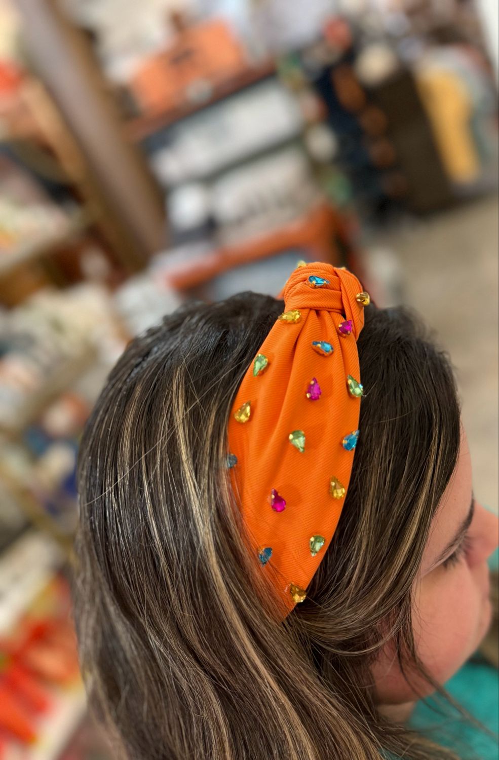 Headband Jeweled-Orange