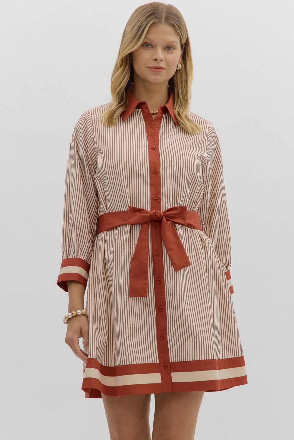 Cinnamon Stripe Dress