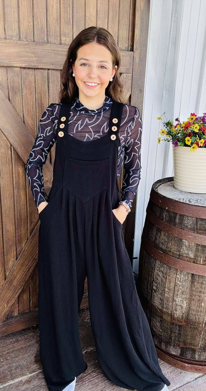 The Lenny  Jumpsuit-Black