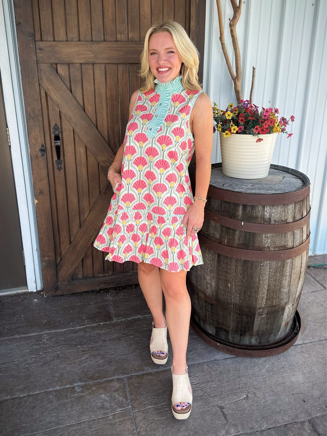 Coral Bloom Dress