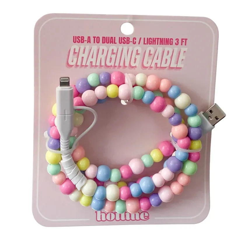 Rainbow Pearls Charging Cable