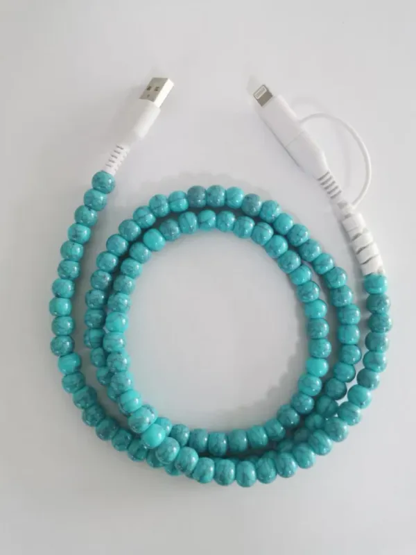 Turquoise Blue Charging Cable