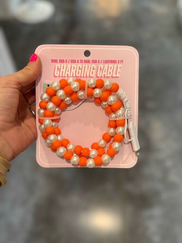 Orange/White Charging Cable