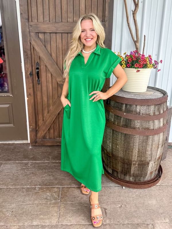 The Timeless One Dress-Kelly Green