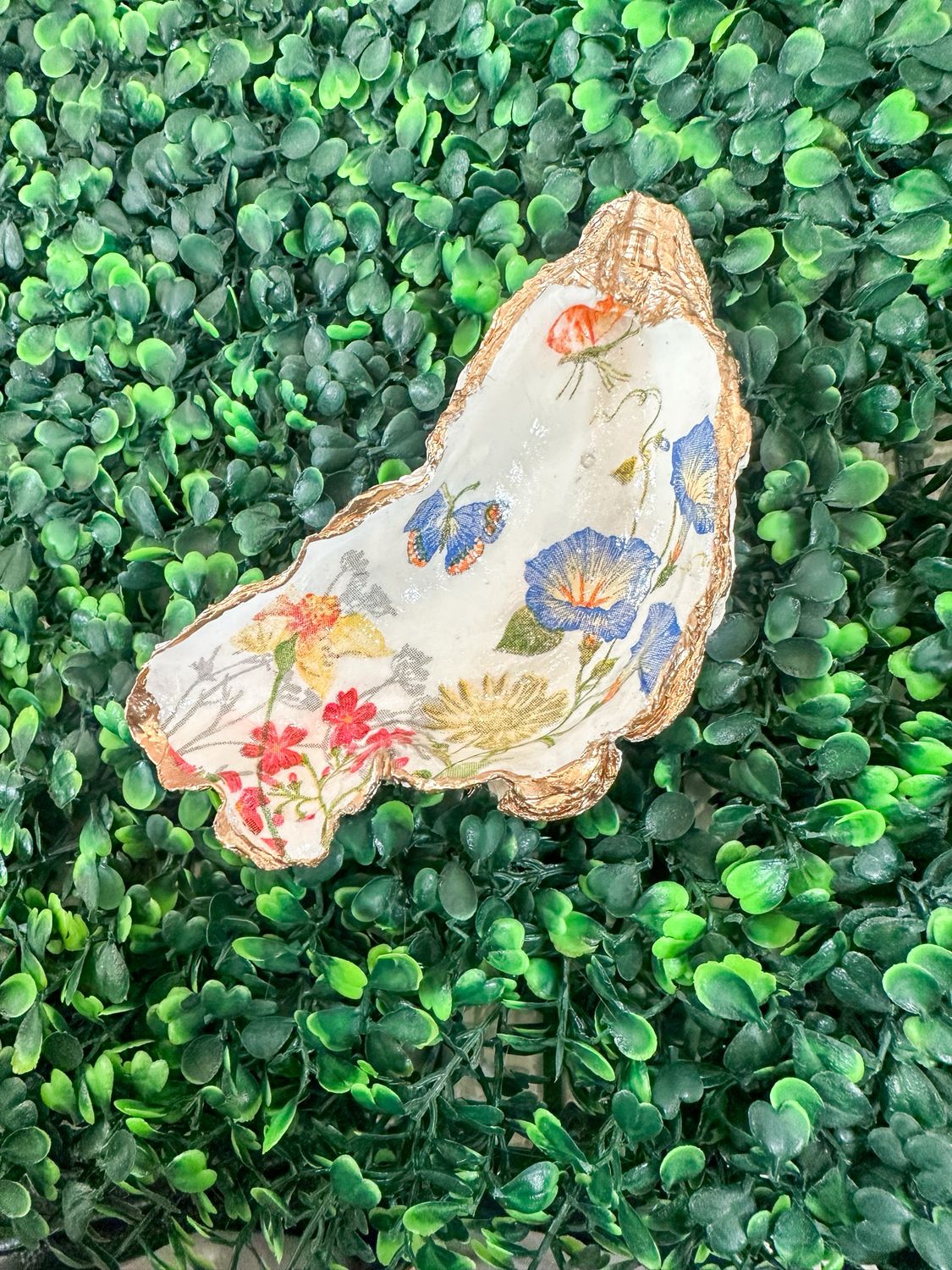 RD Oyster Jewelry Dish-Butterfly