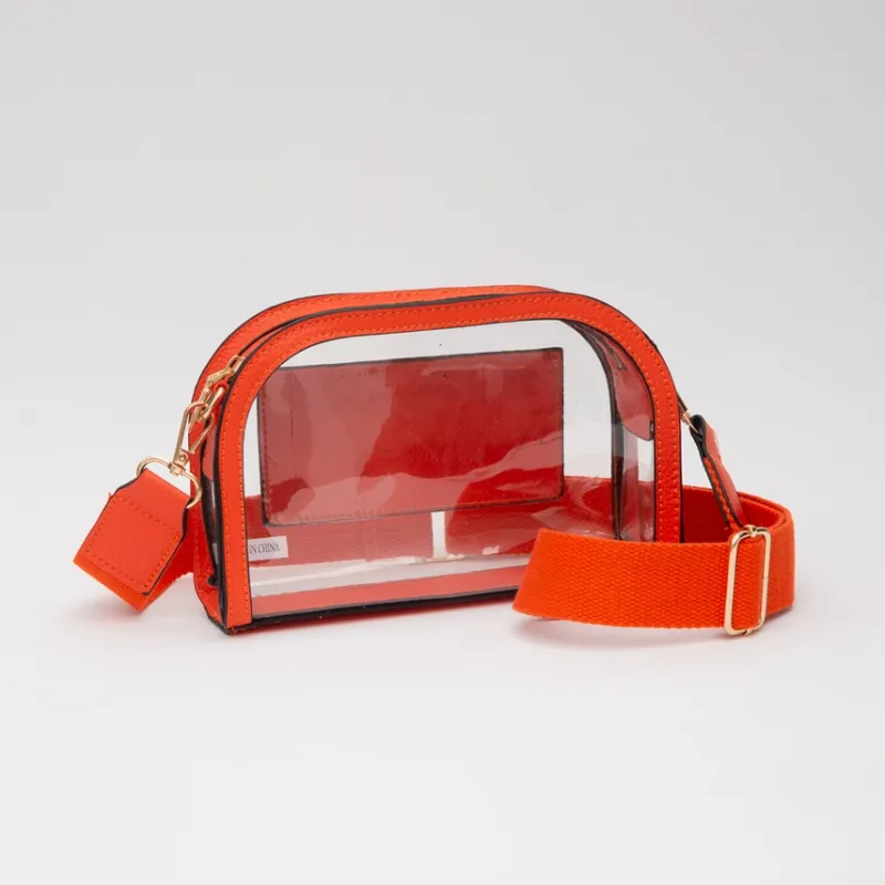 Game Day Clear Crossbody-Orange