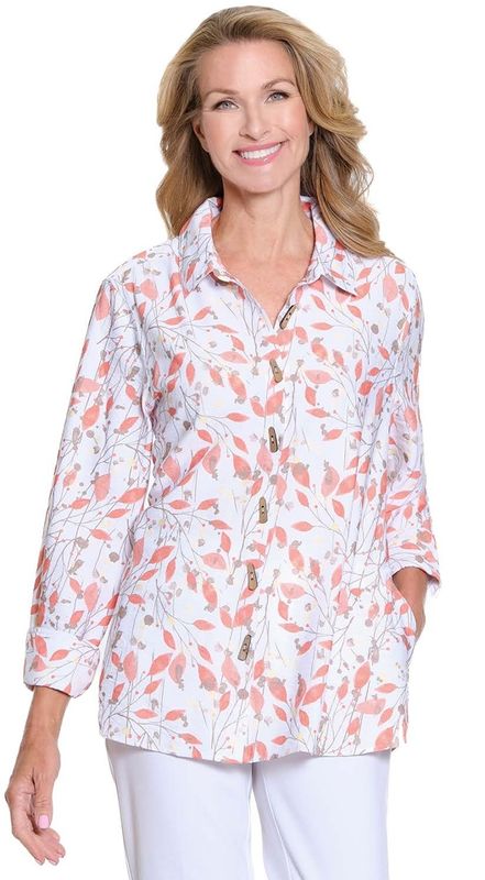 Multi Slv Bttn Frt Shirt