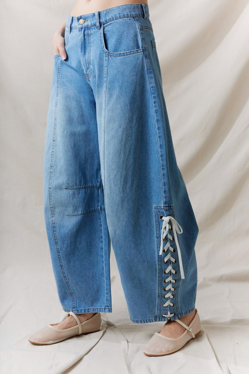 Tied Up Denim Jeans