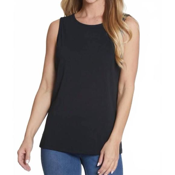 Black Scoop Nk Tank
