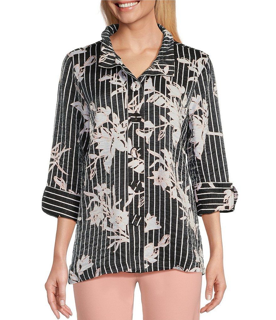 Black Wire Collar Bttn Shirt
