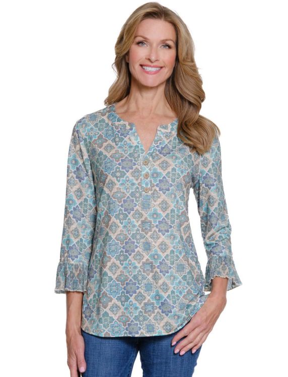 Multi Pleated Flounce Collar Top