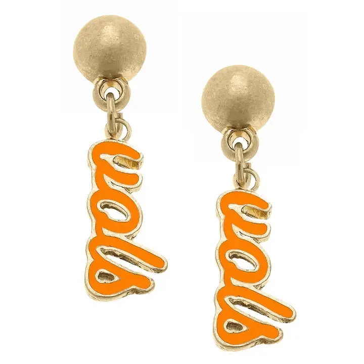 VG Vols Script Earrings