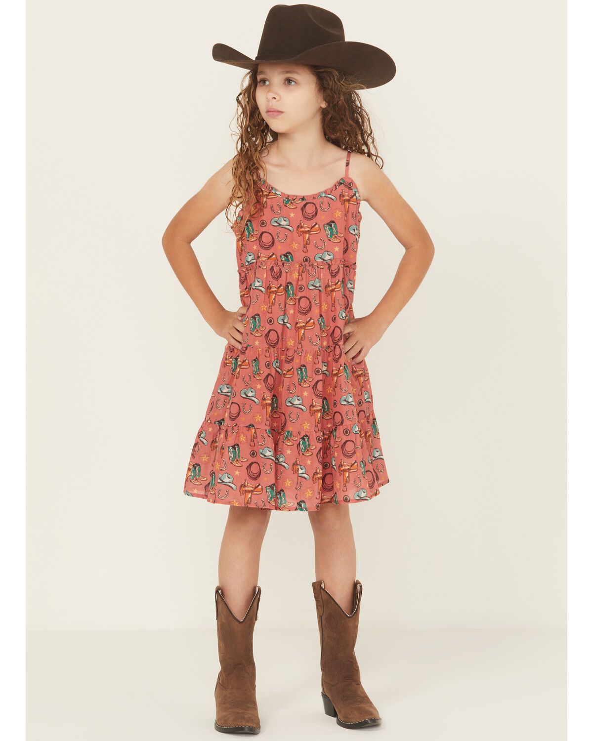 Girls Conversational Print Dress