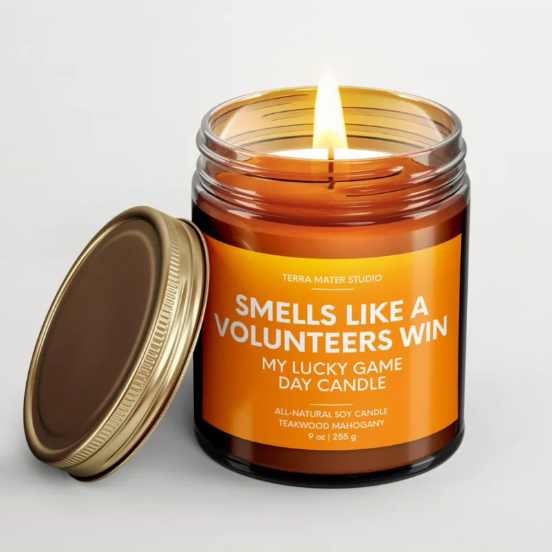 Smells Like a Volunteers Win Candle-Teakwood+Mahogany