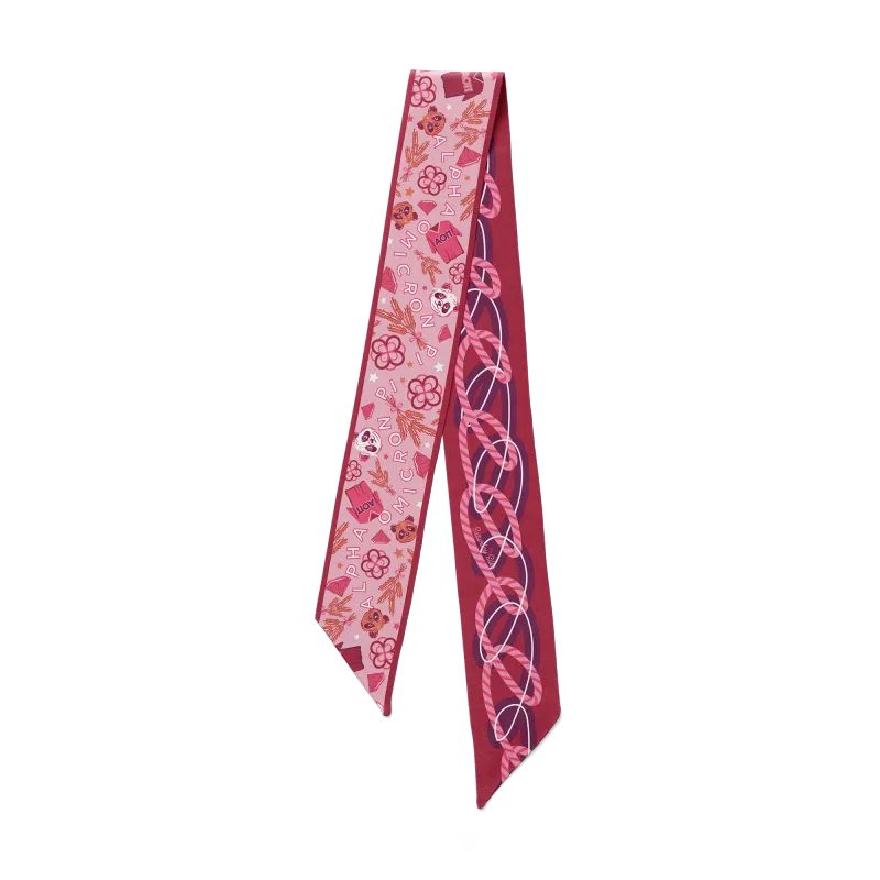 RD Alpha Omicron Pi Skinny Scarf