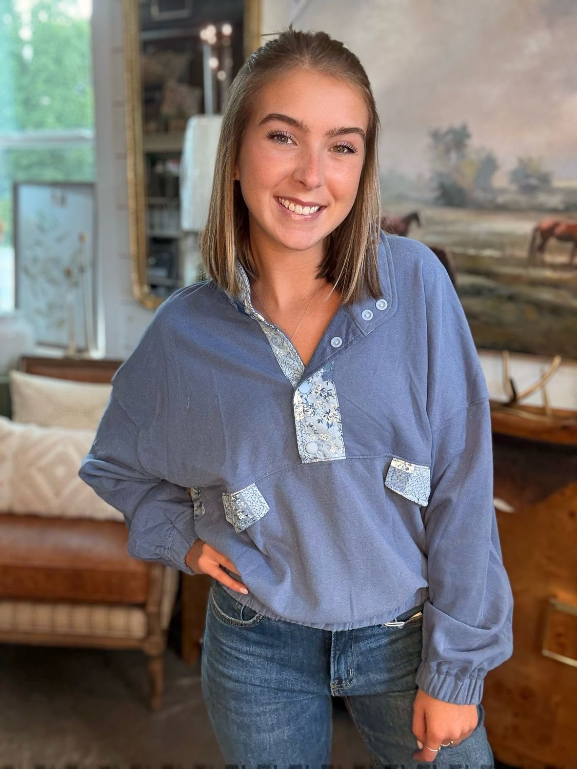 Porcelain Petals Top