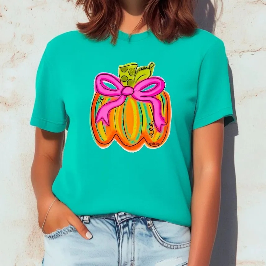VG Pink Ribbon Pumpkin Tee