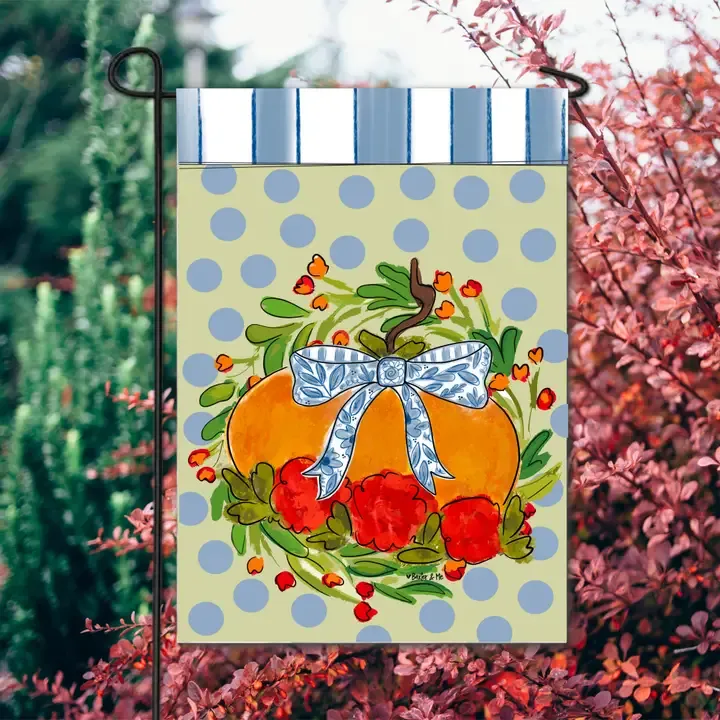 VG Blossom Pumpkin Garden Flag