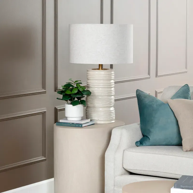 Walsh Streaked Column Table Lamp