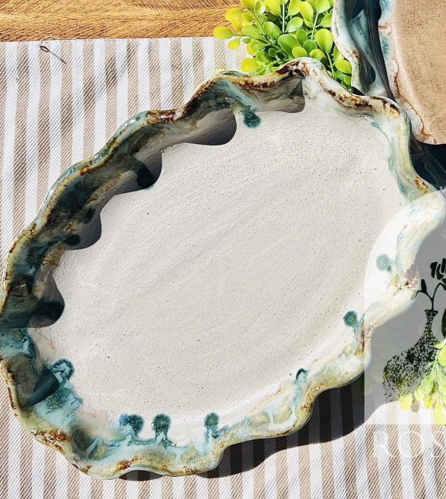 VG Oval Wavy-Sea Salt