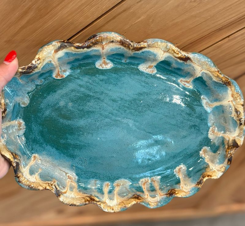 VG Oval Wavy-Bayou Blue