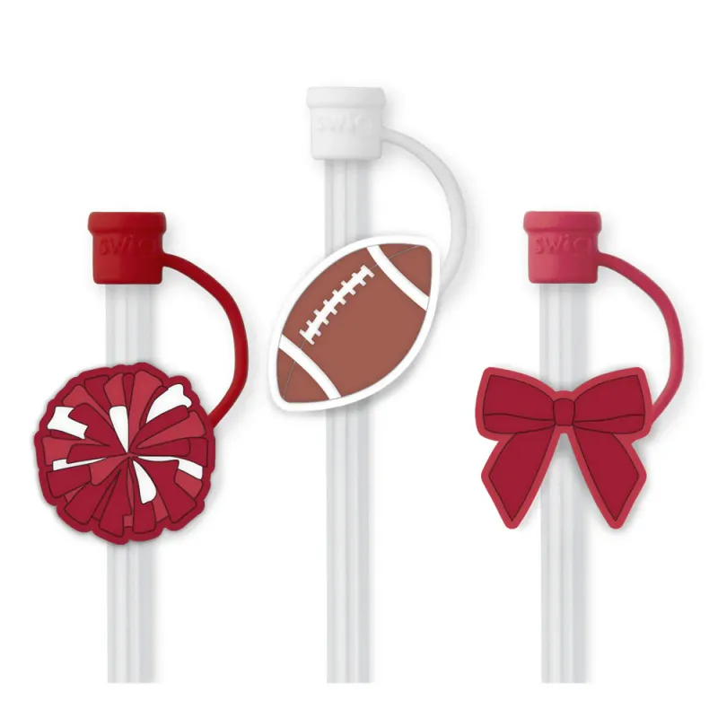 We&#39;ve Got Spirit Crimson Straw Topper Set