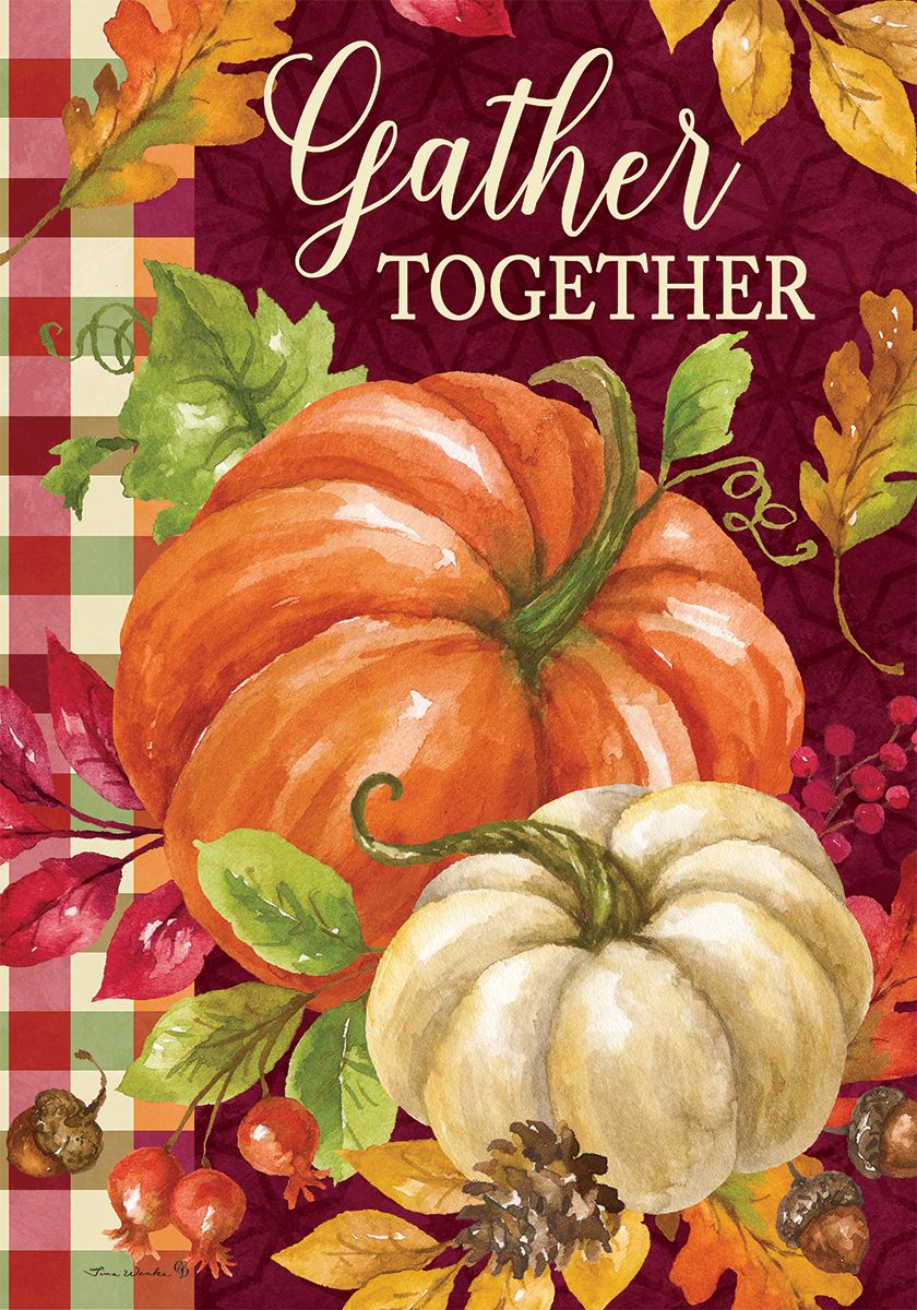 Gather Pumpkins Garden Flag