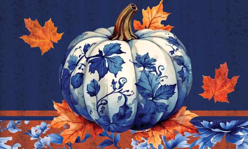 Mat-Chinoiserie Pumpkin