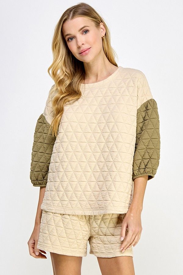 CH Cozy Quilts Top-Cream/Olive