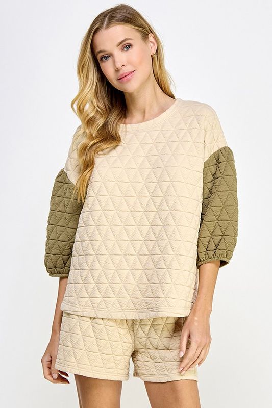 CH Cozy Quilts Top-Cream/Olive