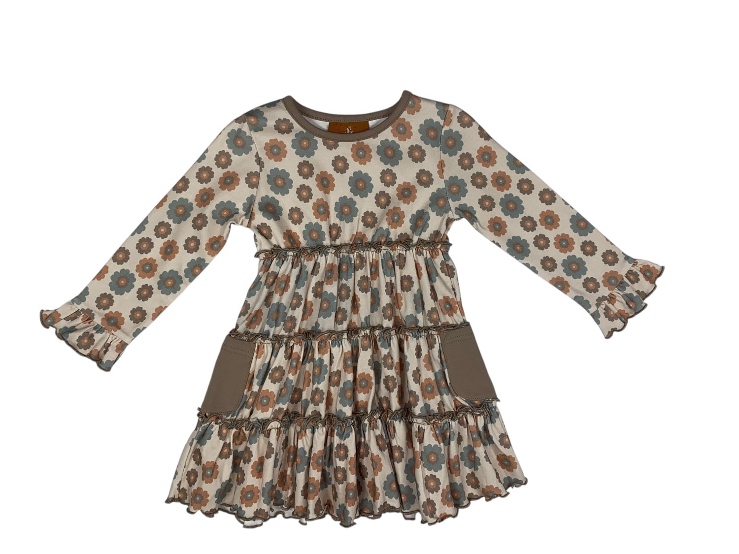 CH Mocha Floral Layered Dress