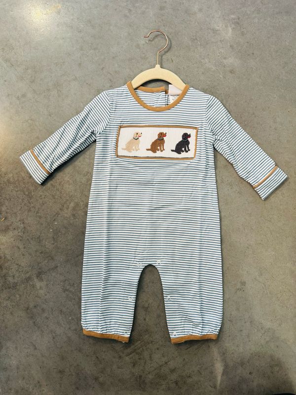 CH Lab Trio Smocked Boys Romper