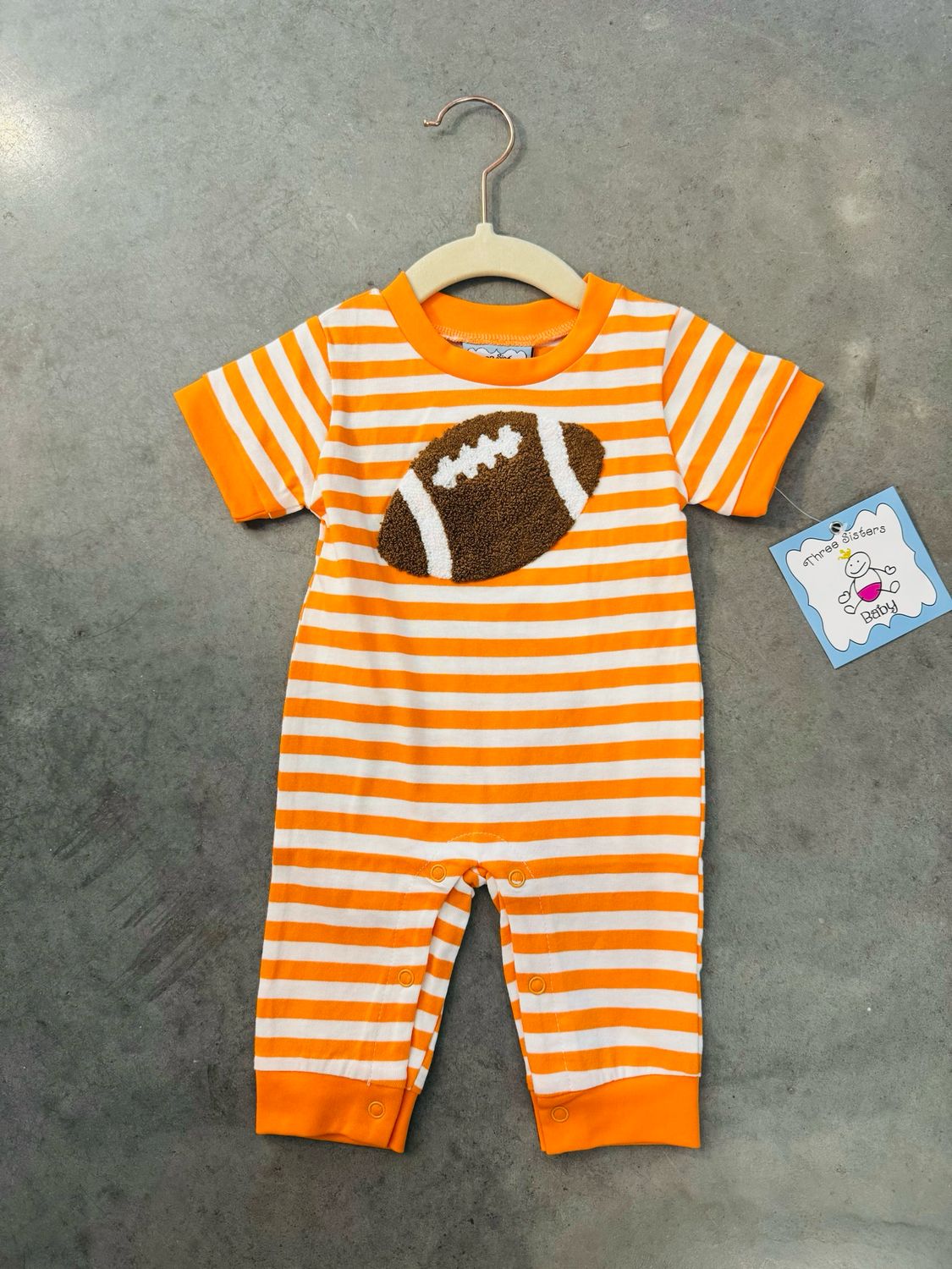 CH Football Boys Romper-Orange