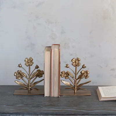 DG0754-Cast Iron Flower Bookends
