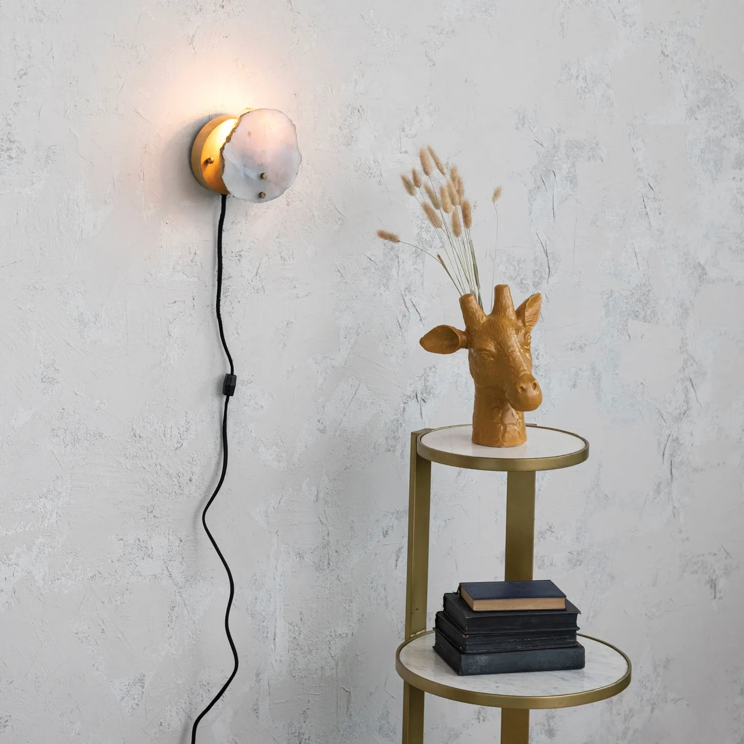 DF8006-Agate/Metal Wall Lamp