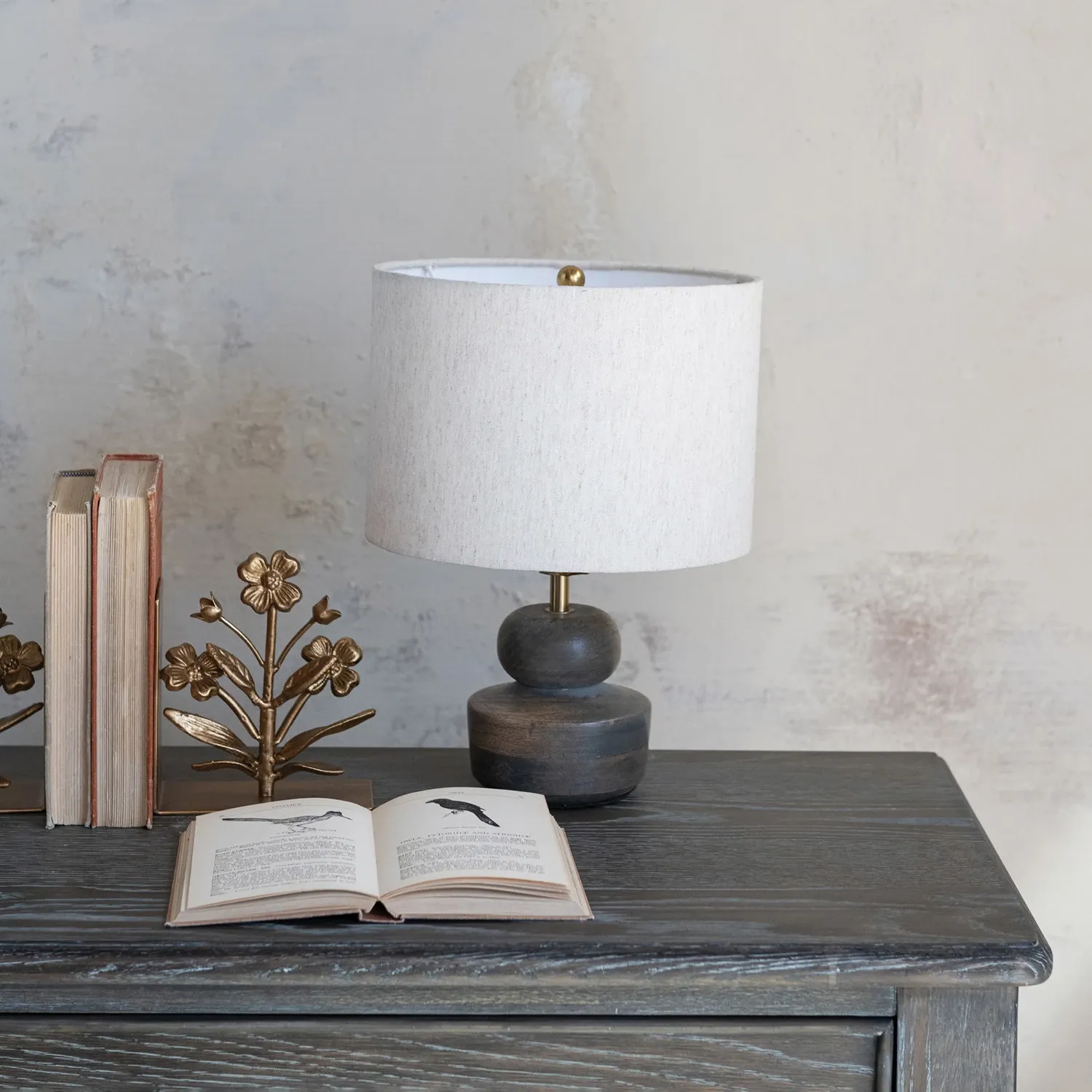 DG0130-Mango Wood Table Lamp