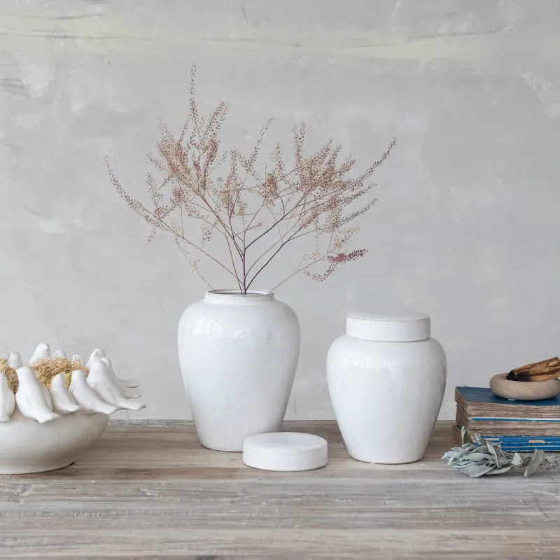 DG0725-Stoneware Ginger Jar