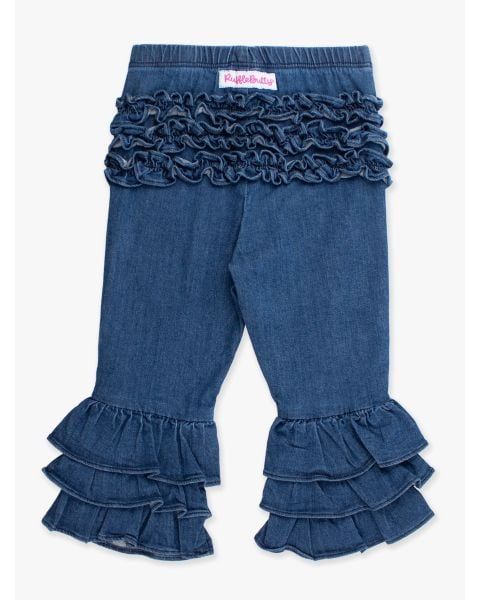 CS Medium Wash Ruffle Flare Jeans