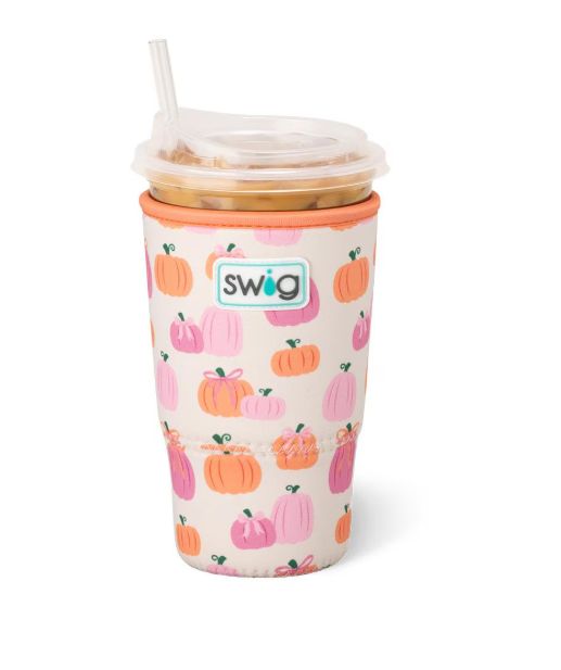 Pumpkins + Bows Large Iced Cup Coolie