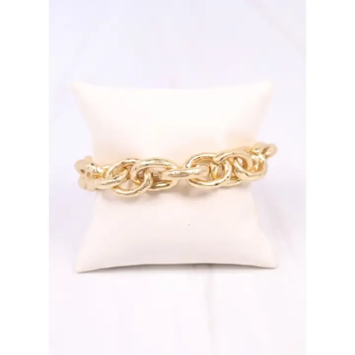 Brooke Stretch Bracelet Worn Gold