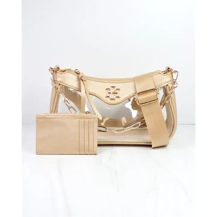 Cassidy Clear Crossbody Gold
