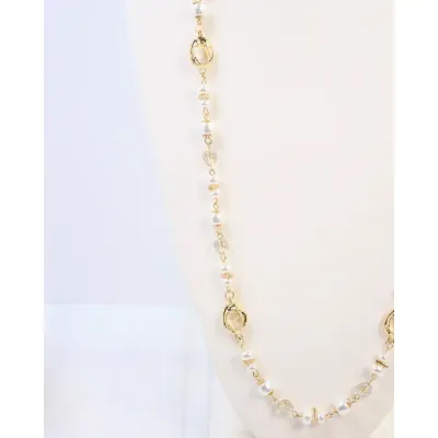 Fairbanks Long Glass Beaded Necklace